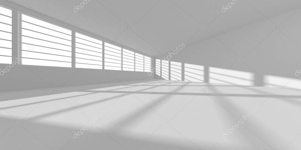 Futuristic White Architecture Design Background