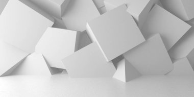 Fütüristik beyaz mimari tasarım arka plan