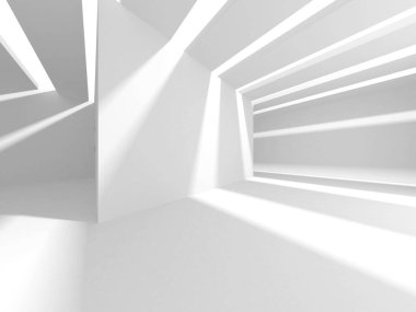 Fütüristik beyaz mimari tasarım arka plan