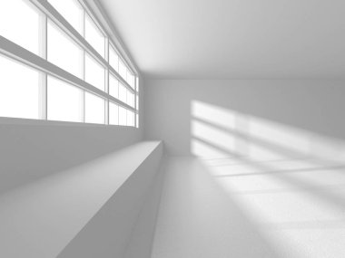 Fütüristik beyaz mimari tasarım arka plan