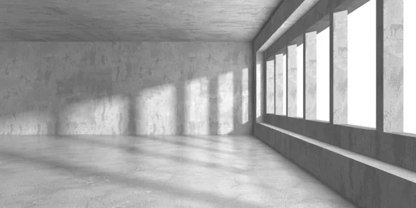 Temné konkrétní prázdné místnosti. Moderní architektura design — Stock fotografie