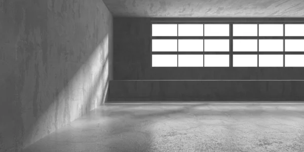 Dark concrete empty room. Modern architecture design — Stock Photo, Image