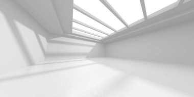 Fütüristik beyaz mimari tasarım arka plan