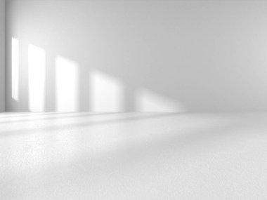 Fütüristik beyaz mimari tasarım arka plan