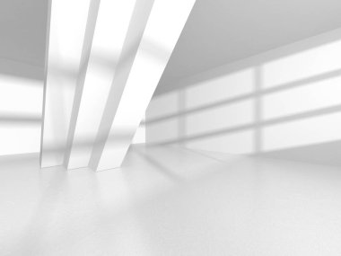 Fütüristik beyaz mimari tasarım arka plan