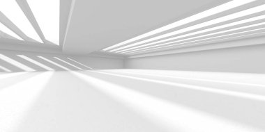 Fütüristik beyaz mimari tasarım arka plan