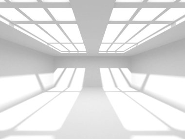 Fütüristik beyaz mimari tasarım arka plan