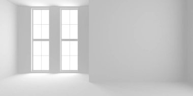 Fütüristik beyaz mimari tasarım arka plan