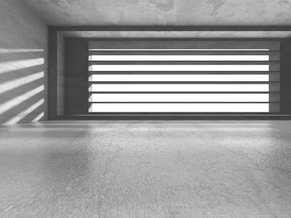 Dark concrete empty room. Modern architecture design — Stock Photo, Image