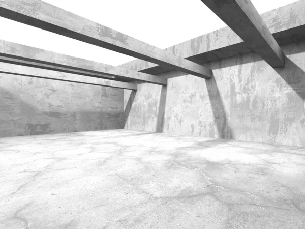 Dark concrete empty room. Modern architecture design — Stock Photo, Image