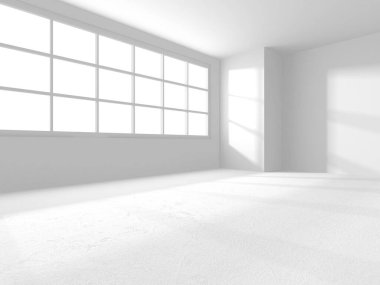 Fütüristik beyaz mimari tasarım arka plan