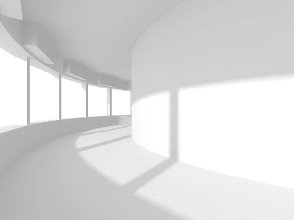 Φουτουριστική αρχιτεκτονική λευκό φόντο με σχέδιο — Φωτογραφία Αρχείου