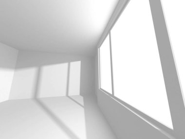 Fütüristik beyaz mimari tasarım arka plan