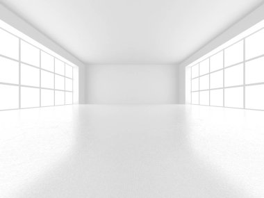 Fütüristik beyaz mimari tasarım arka plan