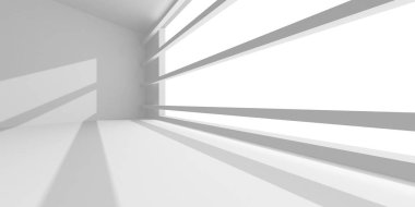 Fütüristik beyaz mimari tasarım arka plan