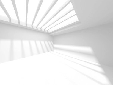 Fütüristik beyaz mimari tasarım arka plan