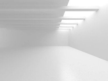 Fütüristik beyaz mimari tasarım arka plan