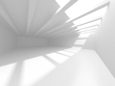 Fütüristik beyaz mimari tasarım arka plan