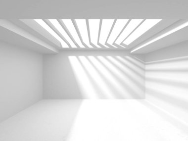 Fütüristik beyaz mimari tasarım arka plan