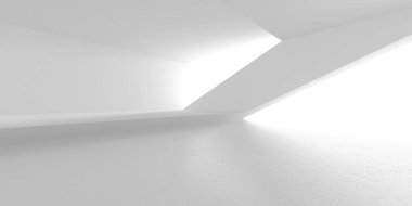 Fütüristik beyaz mimari tasarım arka plan