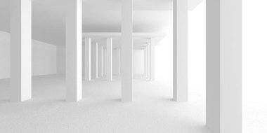 Fütüristik beyaz mimari tasarım arka plan