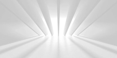 Fütüristik beyaz mimari tasarım arka plan