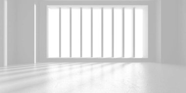 Fütüristik beyaz mimari tasarım arka plan