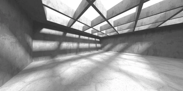 Arquitectura Muro Hormigón Oscuro Habitación Vacía Ilustración Renderizado — Foto de Stock