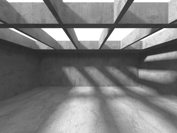 Arquitectura Muro Hormigón Oscuro Habitación Vacía Ilustración Renderizado — Foto de Stock