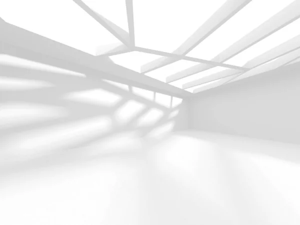 Abstract White Architecture Design Concept Inglês Ilustração Renderização — Fotografia de Stock