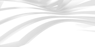 Soyut Beyaz Mimari Tasarım Konsepti. 3d Görüntüleme