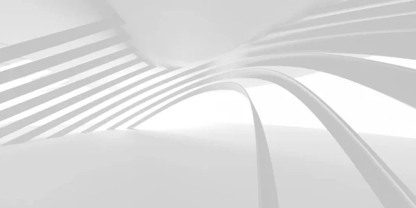 Concepto Abstracto Diseño Arquitectura Blanca Ilustración Renderizado — Foto de Stock
