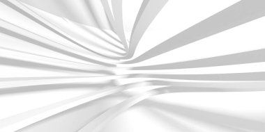 Soyut Beyaz Mimari Tasarım Konsepti. 3d Görüntüleme