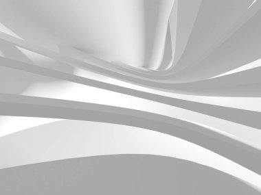 Soyut Beyaz Mimari Tasarım Konsepti. 3d Görüntüleme