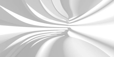 Soyut Beyaz Mimari Tasarım Konsepti. 3d Görüntüleme