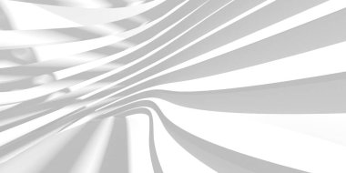 Soyut Beyaz Mimari Tasarım Konsepti. 3d Görüntüleme