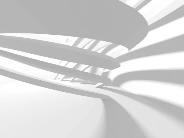 Abstract White Architecture Design Concept Inglês Ilustração Renderização — Fotografia de Stock