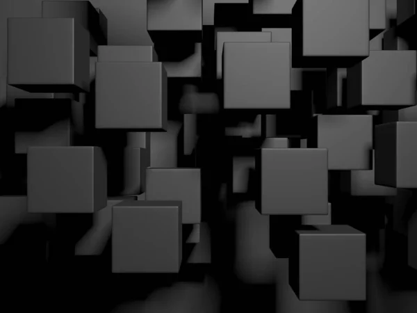 Абстрактні Темні Куби Футуристичний Дизайн Фон Розширювач Ілюстрація — стокове фото