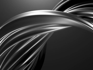 Metalik, soyut, dalgalı sıvı arka plan. 3d resimleme