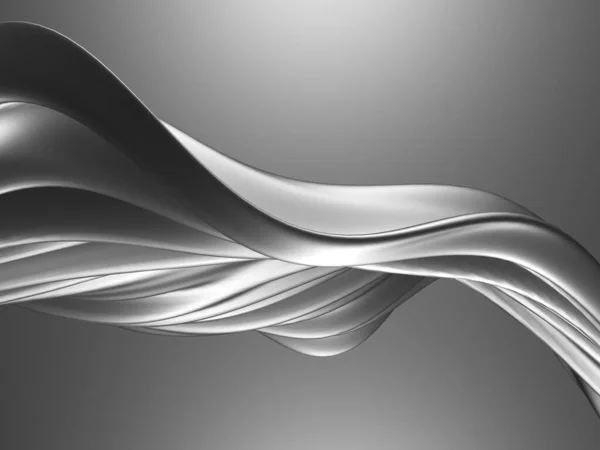 Metallic Abstract Wavy Liquid Background Render Illustration — Stock Photo, Image