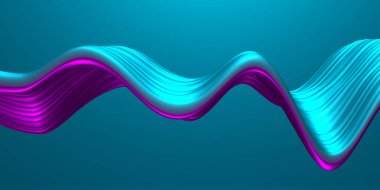 Renkli sıvı metalik dalgalı arka plan. 3d resimleme