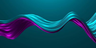 Renkli sıvı metalik dalgalı arka plan. 3d resimleme