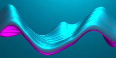 Renkli sıvı metalik dalgalı arka plan. 3d resimleme