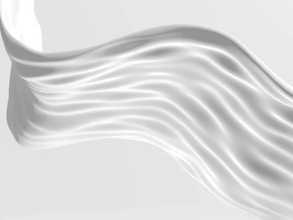 White Abstract Liquid Wavy Background Render Illustration — Stock Photo, Image