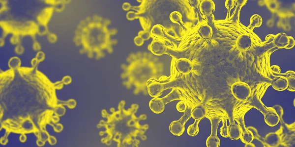 Vírus Baktériumsejtek Mikroba Háttér Egészségügyi Mikrobiológia Koncepció Rendezés Illusztráció — Stock Fotó