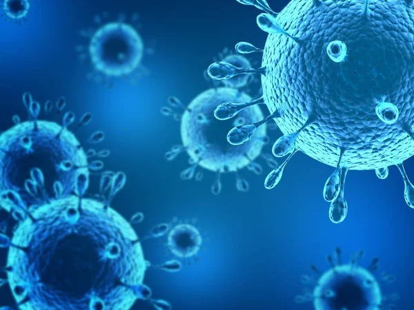 Virus Bakterier Celler Mikrob Bakgrund Begreppet Mikrobiologi Inom Hälso Och — Stockfoto