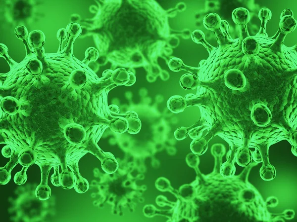 Células Bacterianas Vírus Fundo Micróbio Conceito Microbiologia Saúde Renderizar Ilustração — Fotografia de Stock