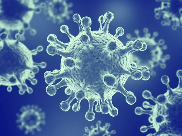 Células Bacterianas Vírus Fundo Micróbio Conceito Microbiologia Saúde Renderizar Ilustração — Fotografia de Stock