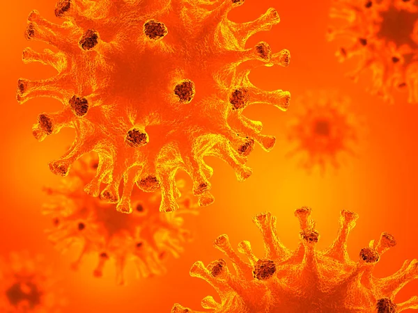 Клітини Вірусу Бактерії Тло Мікробів Концепція Мікробіології Охорони Здоров Ілюстрація — стокове фото
