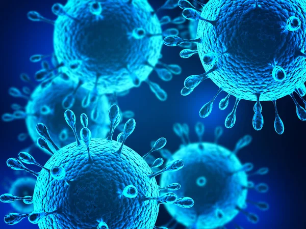 Batteri Virali Cellule Microbo Sfondo Concetto Microbiologia Sanitaria Illustrazione Rendering — Foto Stock
